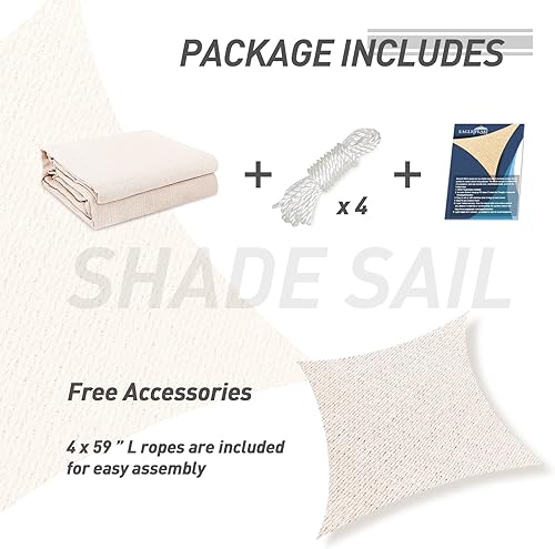 Miniatura 5 de EAGLE PEAK Toldo rectangular de 10 x 13 pies con bloqueo UV para patio al aire libre, jardín, terraza, color crema