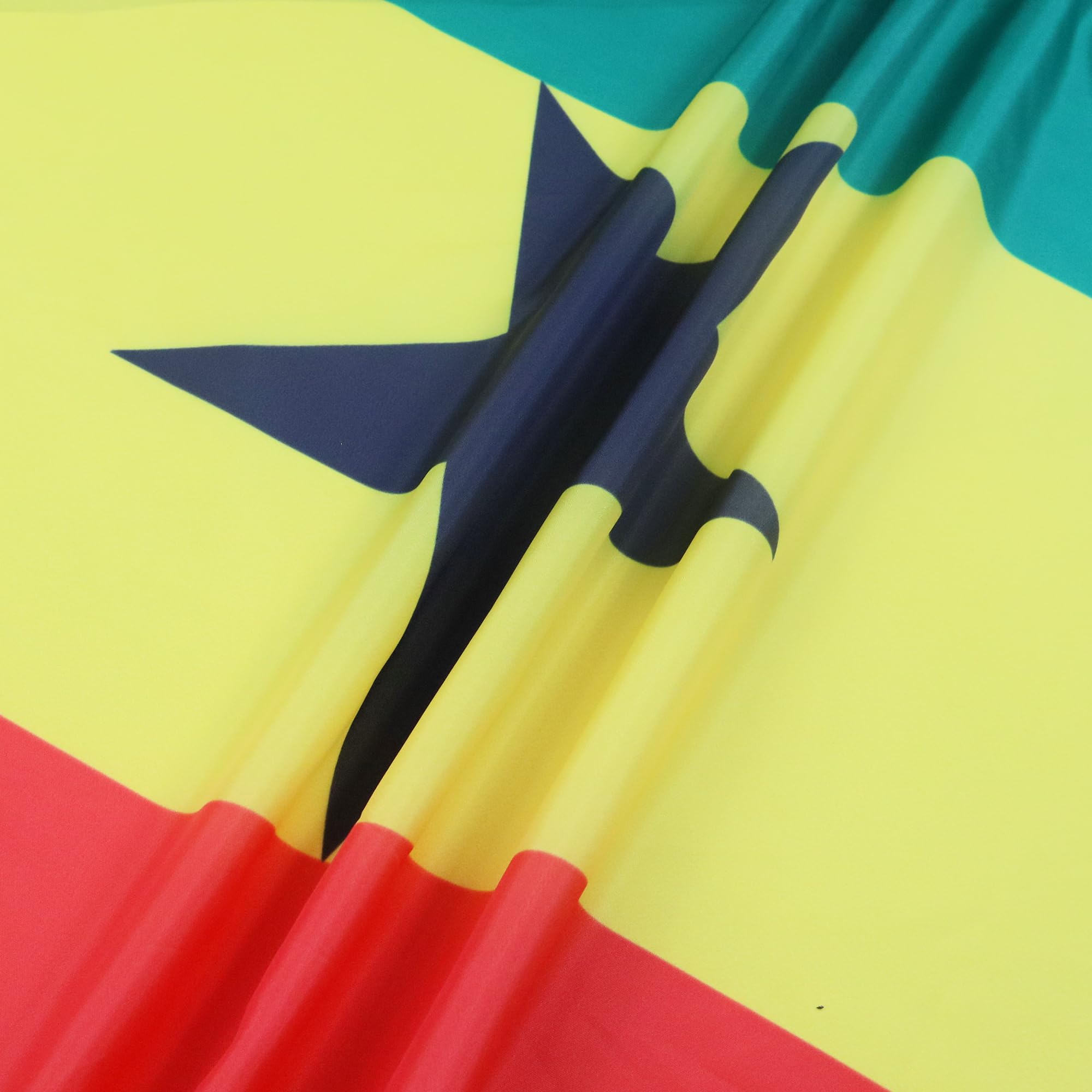 AZ FLAG AZ FLAG - Ghana Flag - 2x3 Ft - 100D Polyester Ghanaian Banner with Two Metal Grommets - Fade Resistant - Vivid Colors - 2' x 3' Feet - 90x60 Cm in use