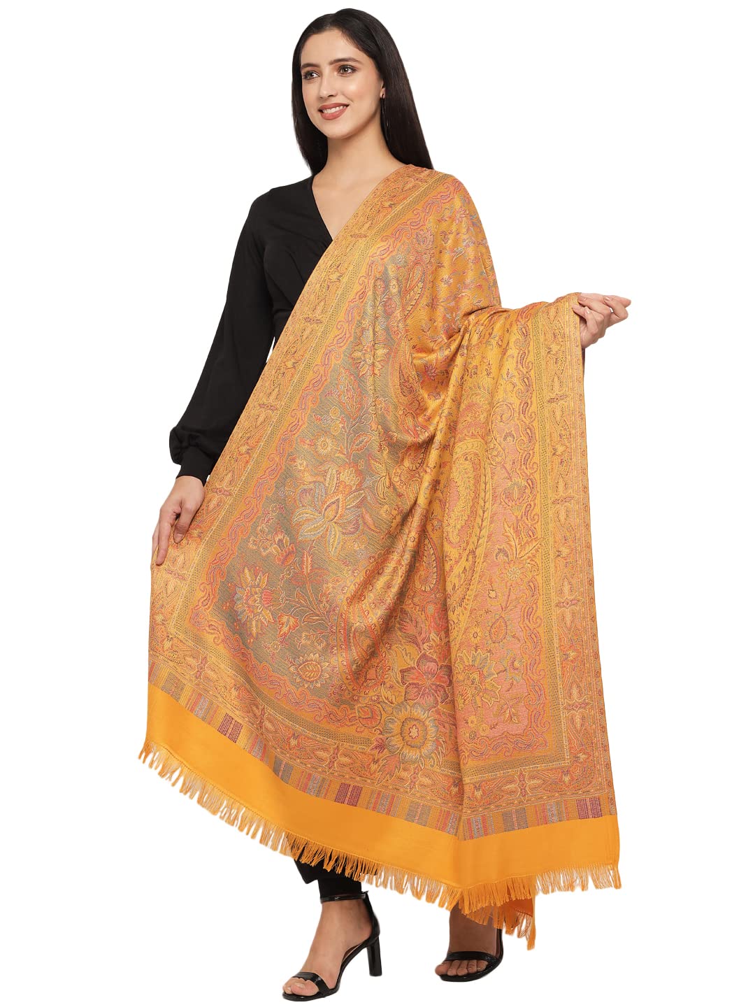 Pashtush Women's Jamawar Shawl, Faux Pashmina, Wovenn Paisley Design, Soft and Warm - Review, Price and Buying Guide
