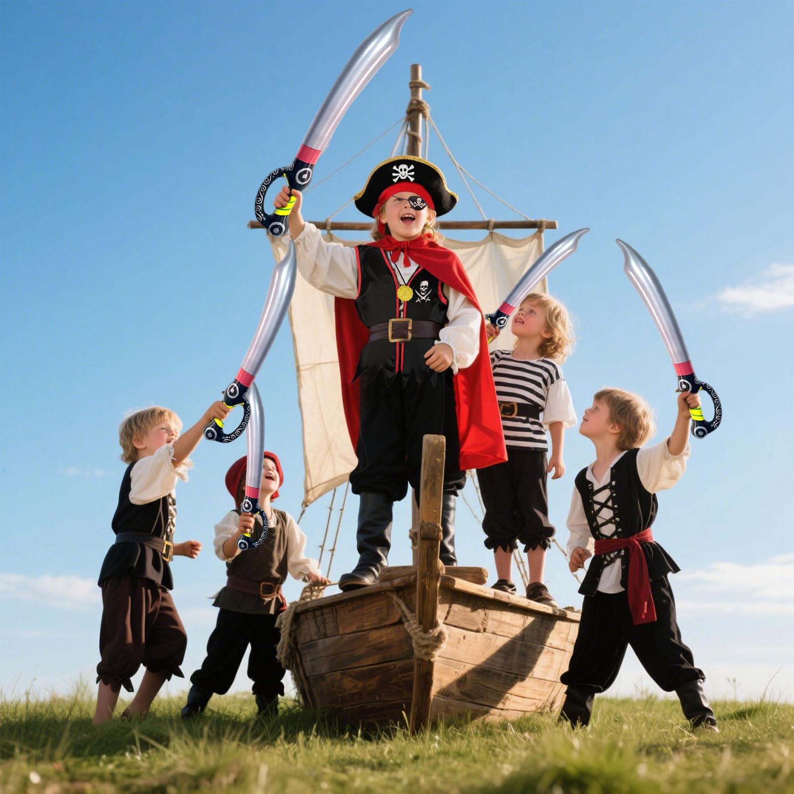 SAIIURV 7 Pcs Pirate Costume Accessory Set - Image 4