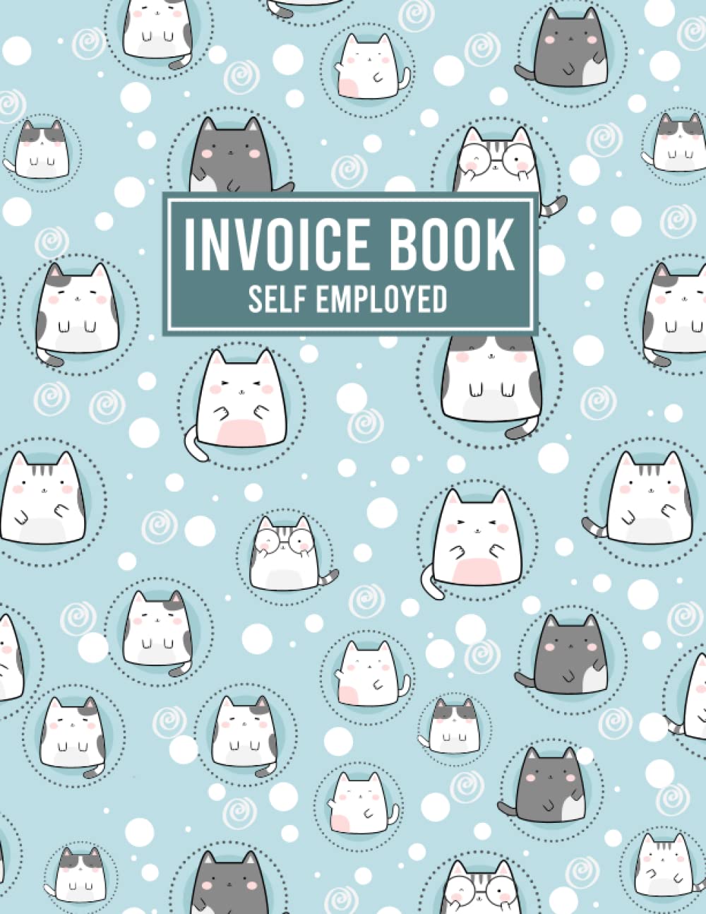 Invoice Book Self Employed: Duplicate Invoice Book , Ideal for small business owners and self employed workers | Keep Tracking your Sales Order |(8.5 x 11) Inch 110 Pages - Kawaii Cute Cats Cover