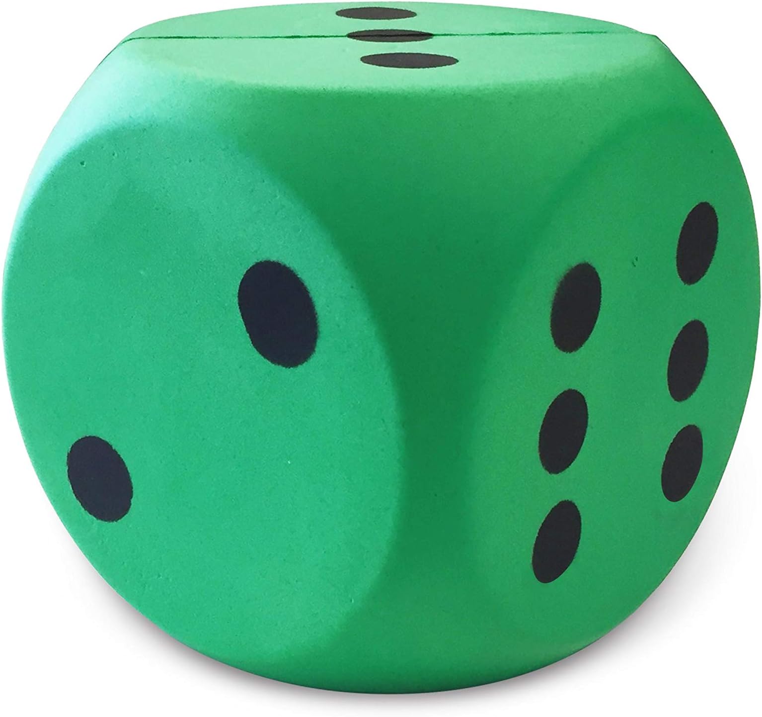 Dawson Sports Big Foam Dice for Toddlers and Kids, Giant Dice, Perfect for Lawn Games, School Math Games and Actvities, 15x15cm, Easy Grip and Lightweight (Green)