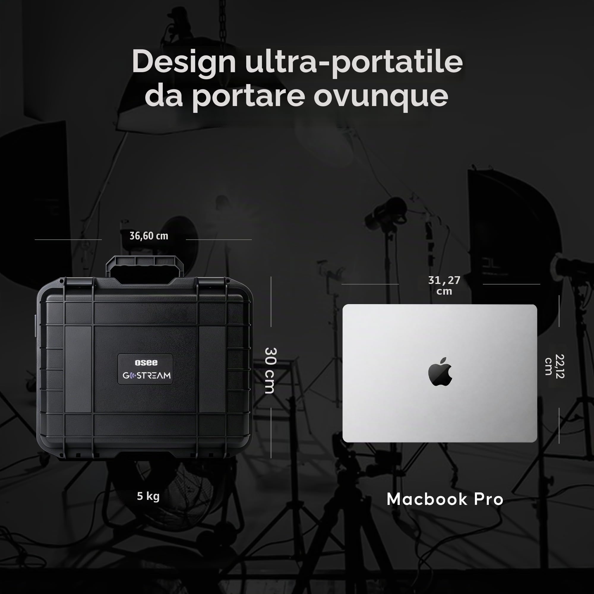 Osee GoStream Duet Kit All in One Pro per Streaming Live, multicamera Mixer Video Switcher, 4 Ingressi HDMI e SDI, USB-C, Monitor da 14 Pollici, Cavo DC-Type-C Integrato, NDI (Attivato Gratuitamente)
