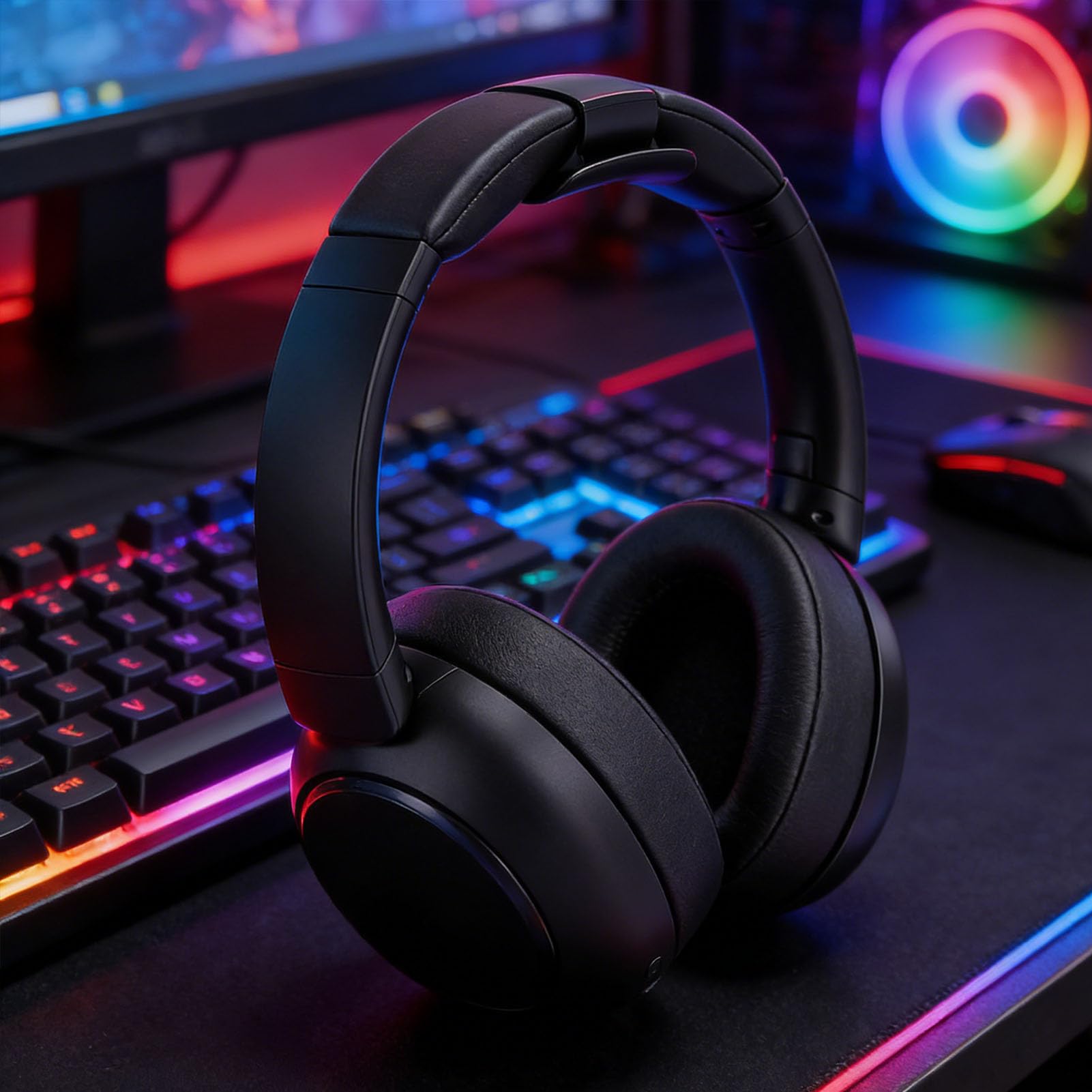 Sxhlseller Auriculares Inalámbricos para TV, con Base de Carga del Transmisor para Personas Mayores y Padres, Conexión óptica AUX Bluetooth 5.4, Tiempo de Reproducción de 40 Horas con