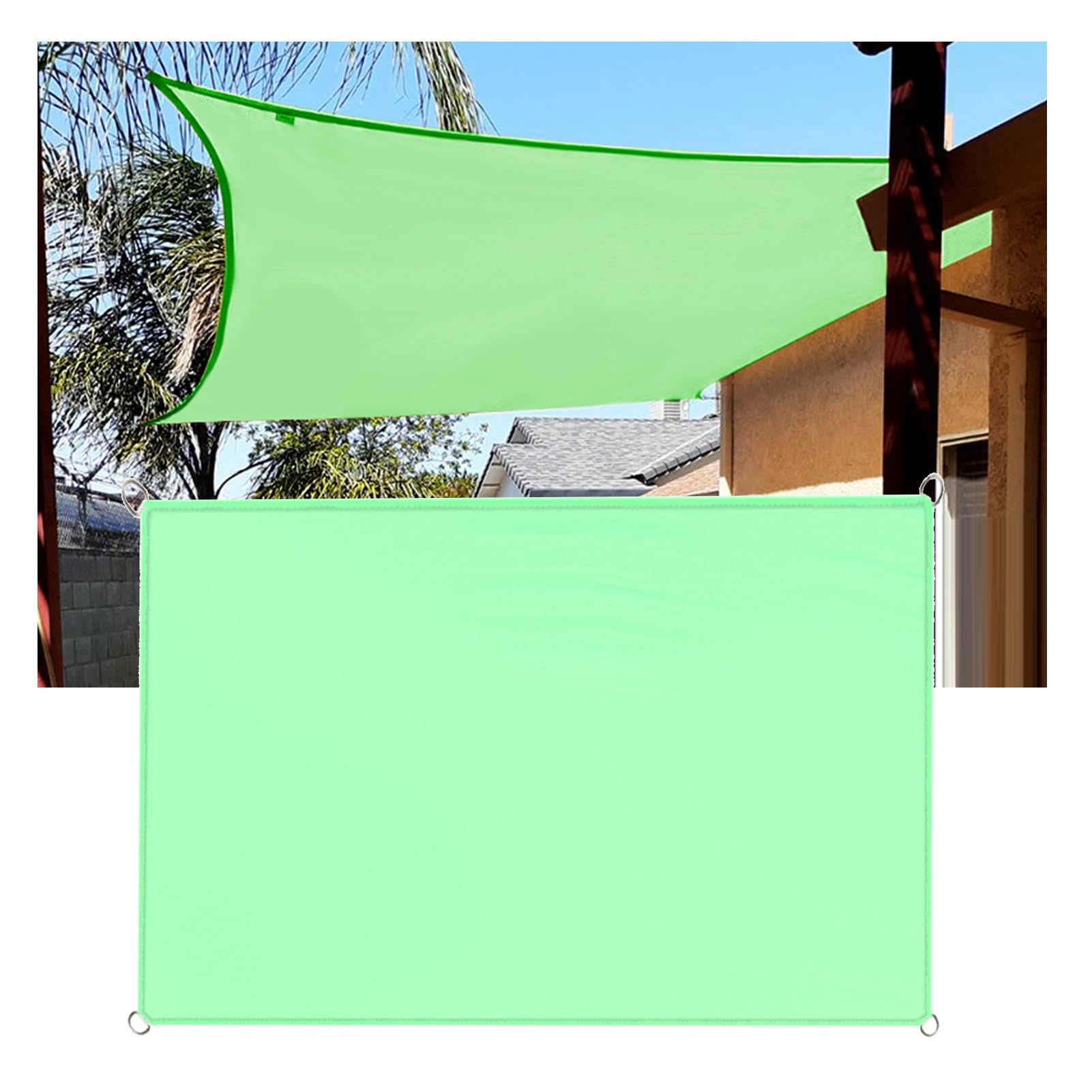 Voile d'ombrage rectangulaire 3,5x4,5 m anti-UV pour l'aménagement de terrasse et jardin