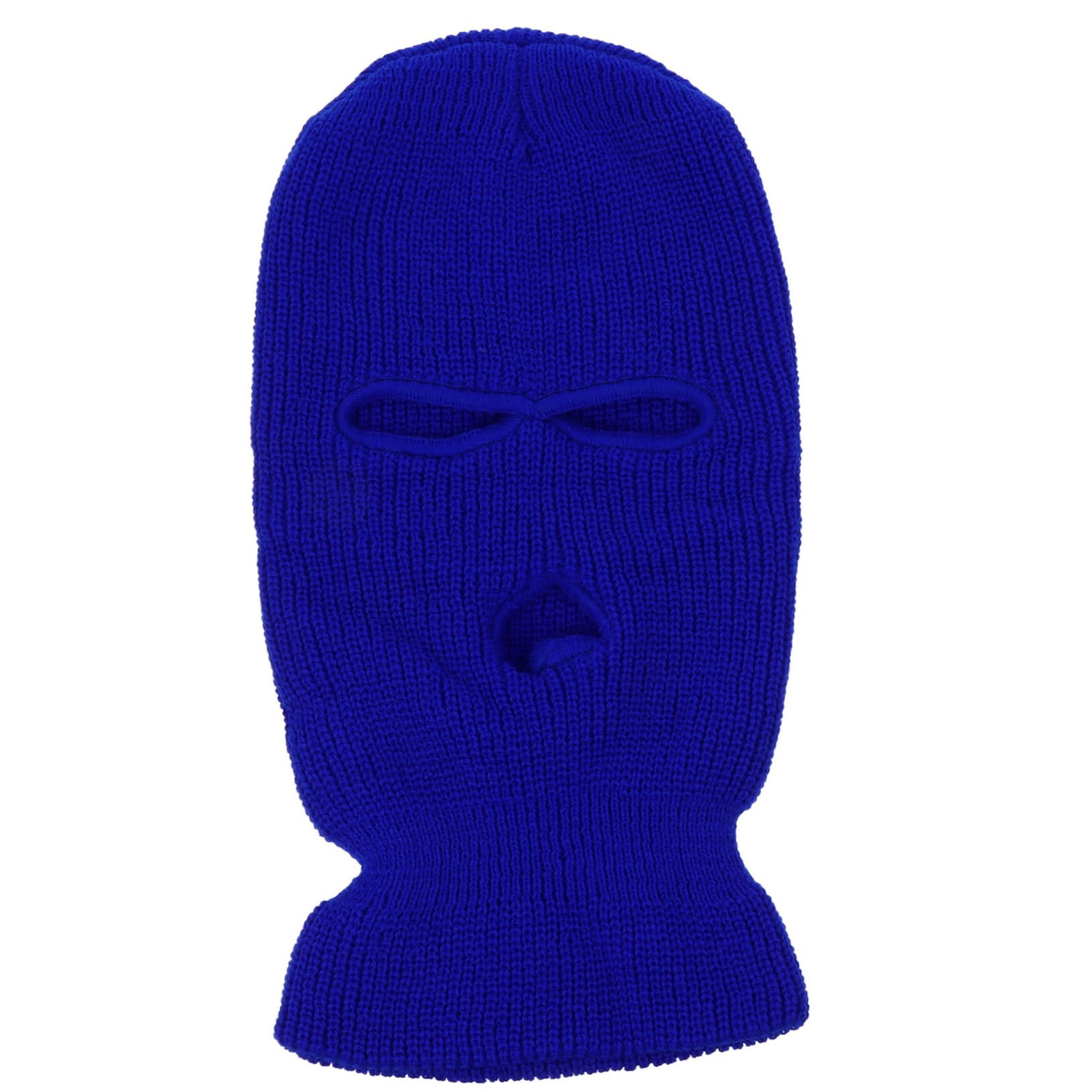 GAROZATION Warm Knitted Cycling Hat 3-Hole Face Woolen Material for Outdoor Activities Blue