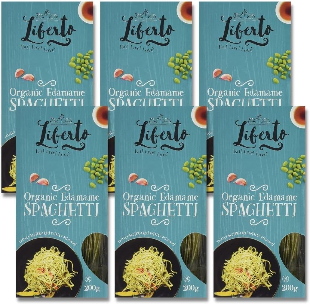 Liberto Organic Vegan Edamame Spaghetti 200 g (Pack of 6)