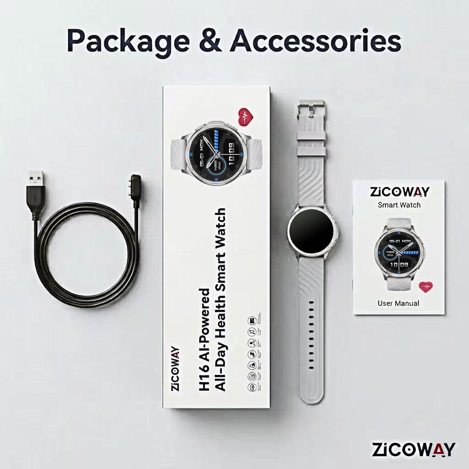 H16 Smart Watch for Men Women Adults,1.43" AMOLED Fitness Tracker with Bluetooth HD Call,24/7 HRV,Heart Rate,SpO2,Blood Pressure,Sleep Stress Monitor, IP68 Waterproof Sports Watch,Android&iOS 5 71op7K8O2NL. AC SL1500