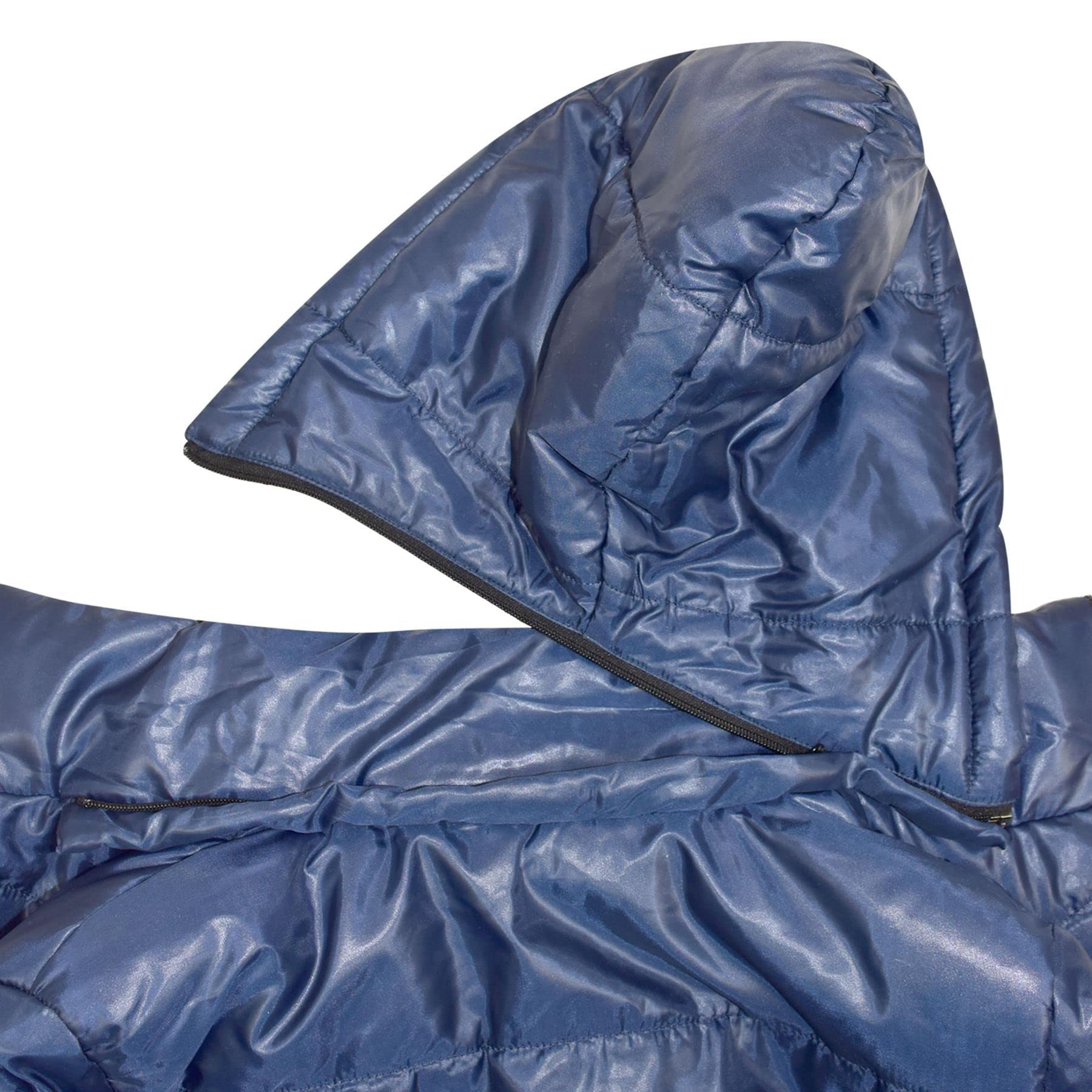 A2Z 4 Kids Dziewczyny Chłopcy Kurtka Dwustronna, Krótka, Z Kapturem, Wyściełana Podszewką Kurtki Puchowe - Reversible Jacket 492 Navy 5-6.