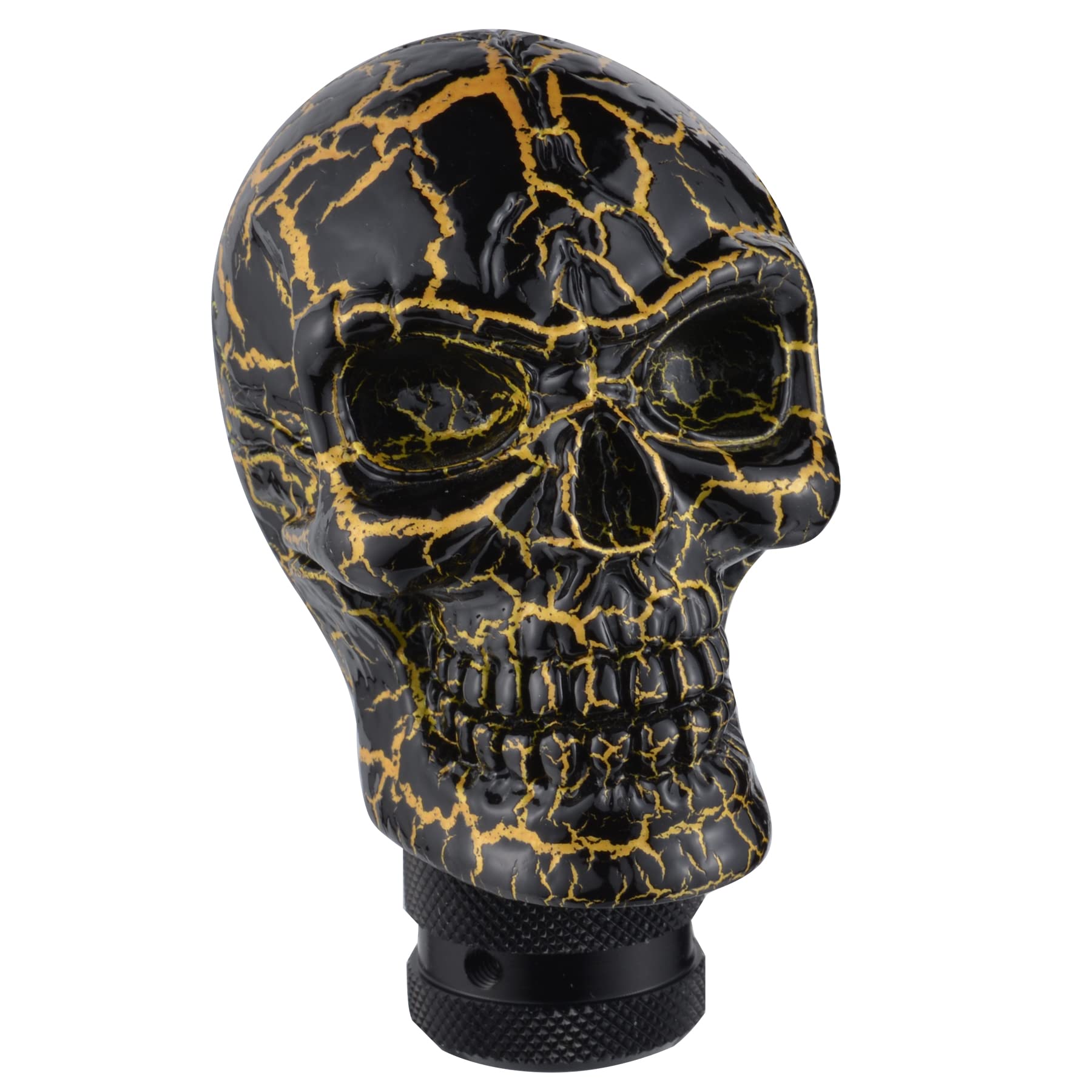 Padaodao Black Skull Car Gear Shift Knob Racing Stick Grip Shifter Lever Handle Automotive Accessories Fit Most Manual Automatic Vehicles,