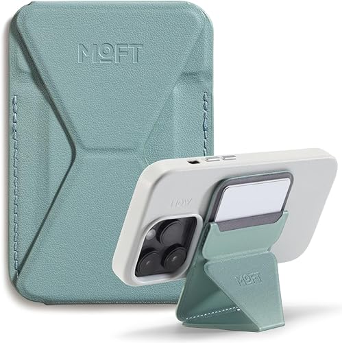 Miniatura 8 de MOFT Soporte magnético para cartera para iPhone 141312 Series soporte magnético compatible con teléfono con 3 ángulos de visión (azul viento)