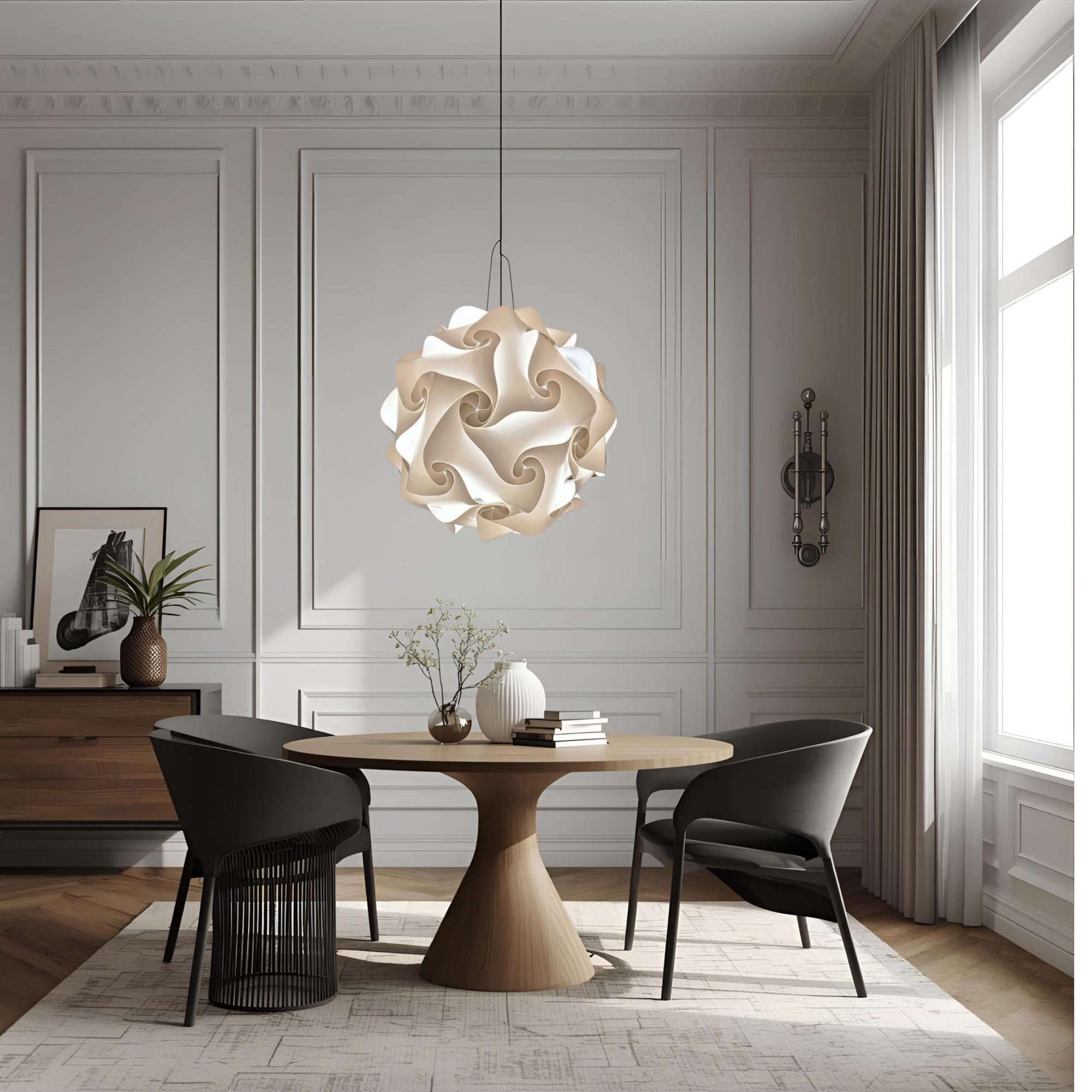 Lampadesign Lampadario da soffitto luminoso soggiorno camera da letto cucina moderno Led Fiocco 35 cm Lampada a sospensione sfera bianca sala pranzo bagno Illuminazione interni Vintage Lampadina led