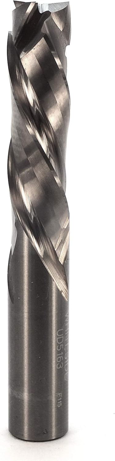 Whiteside Router Bits UD5163 Up/Down Cut Spiral Bit with Solid Carbide 3 Plus 3 Compression and 1/2 -Inch Cutting Diameter