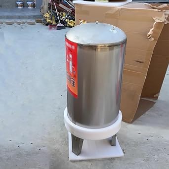 Vertical 304 Stainless Steel Water Pressure Tank Large Well Pressure Tank Kits for Well Systems Well Tanks for Kitchen/Shower/Toilet/Garden500L/132Gal155x60cm