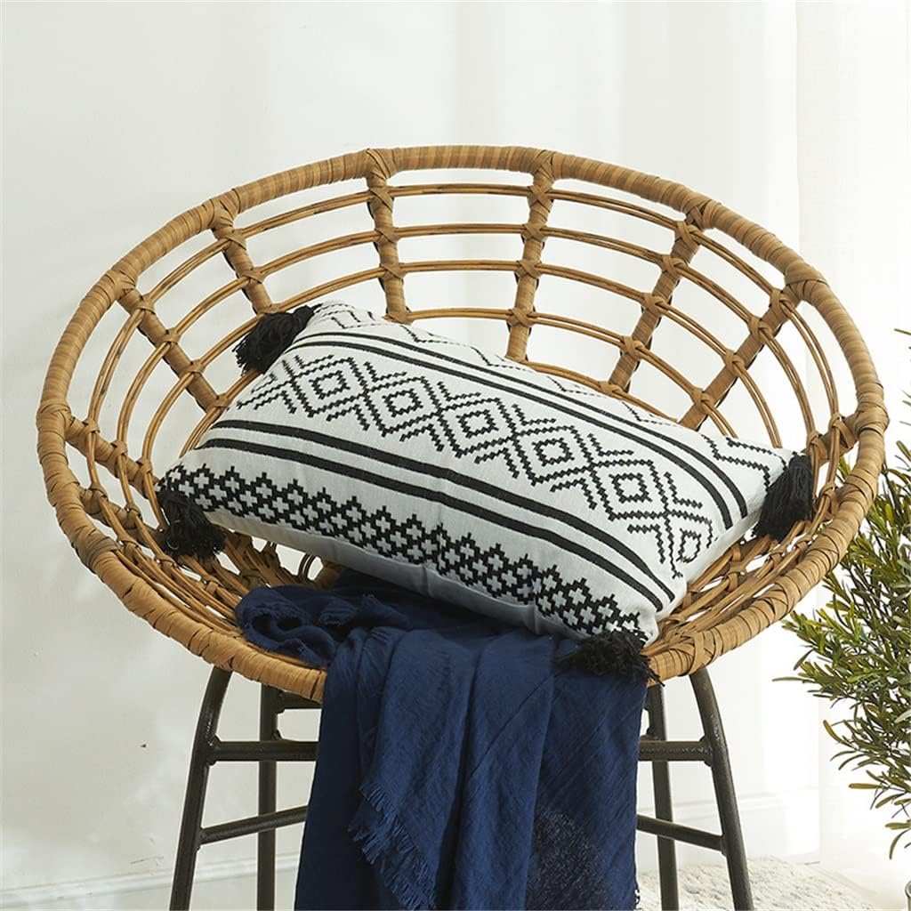 Home Decor Nordic Chenille Geometric Tassel Hugging Pillow Case Sofa Pillow Case Cushion Coverchair Cushion