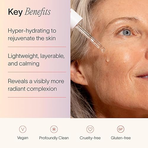 Miniatura 3 de Suero elevador de péptidos rellenos, con triple ácido hialurónico, probióticos, péptidos veganos de aguacate para colágeno y tez radiante,