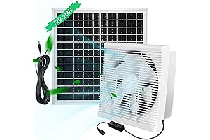 Solar Attic Roof Fan with 8 Inch High Speed for Exhausting Hot Air