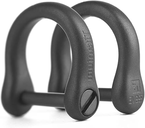 Miniatura 7 de FEGVE Llavero pequeño de titanio con grillete de tornillo, llavero de automóvil resistente y fuerte, mini anillos D de titanio, 12 pulgadas0.472 in