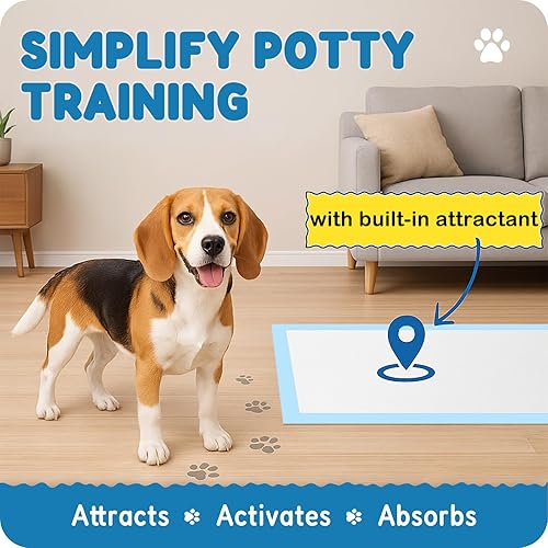 Miniatura 2 de MoMoCo Almohadillas para cachorros, 23 x 23 pulgadas, 100 unidades de almohadillas de entrenamiento desechables súper absorbentes, a prueba de