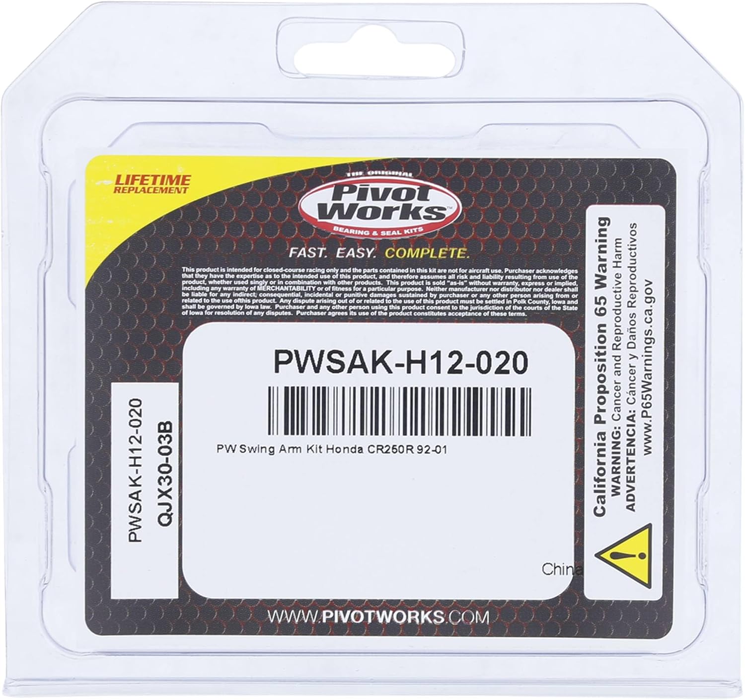 Pivot Works PWSAK-H12-020 Swing Arm Kit