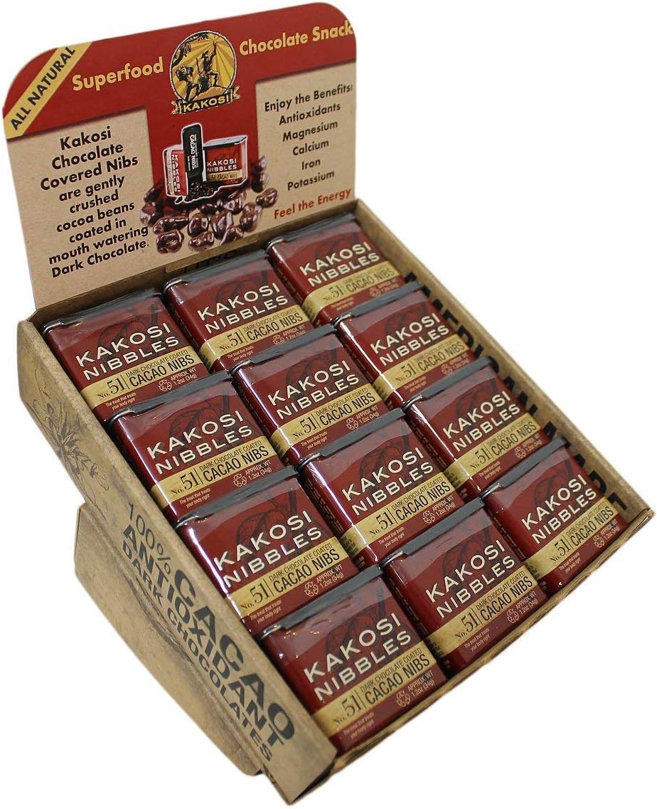 Kakosi Chocolate Covered Nibs - 24 pack