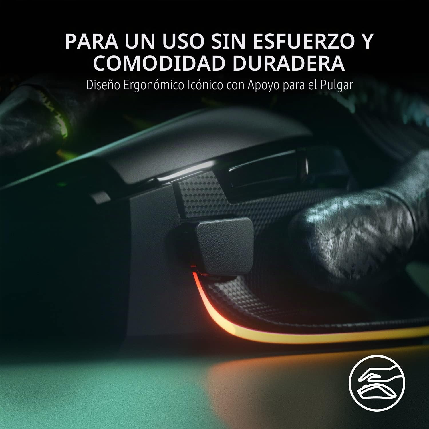 Razer Basilisk V3 - Ratón ergonómico Personalizable para Juegos con Interruptor de Mouse más rápido, Sensor óptico de 26K dpi (iluminación Chroma RGB, 11 Botones programables, Rueda de inclinación