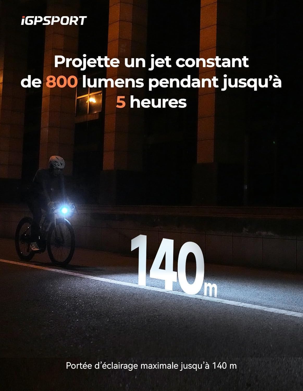 iGPSPORT BSC200S Compteur Velo sans Fil et 800 Lumens Lumiere Velo