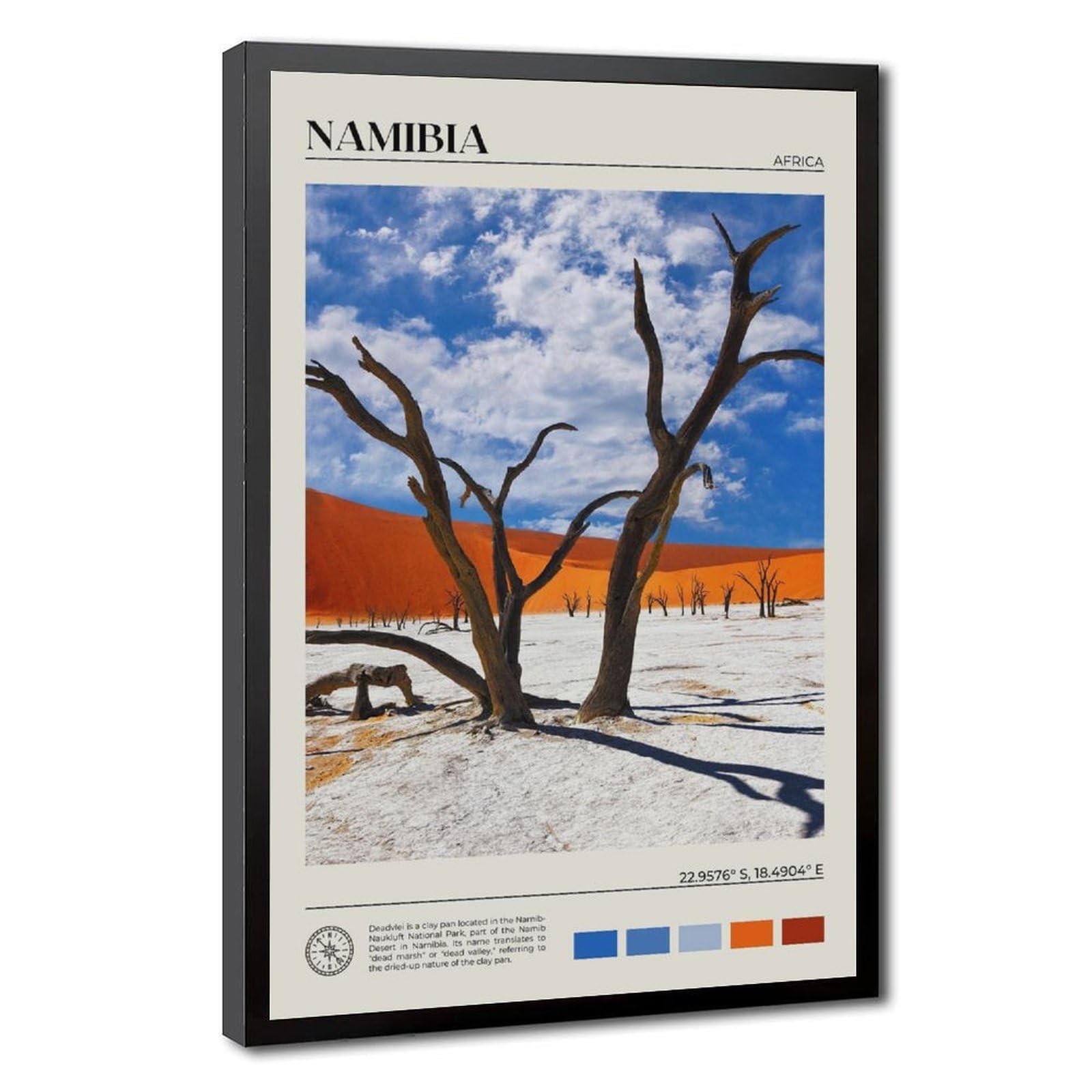 Bareronor Namibia Poster Canvas Poster Wall Art Decor Print Picture Paintings for Living Room Bedroom Decoration 24" L X 36" W