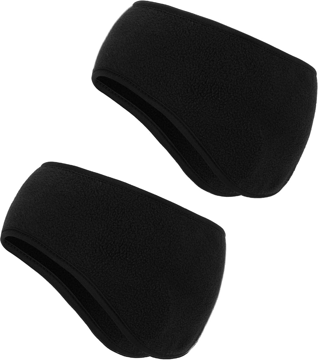 Cinta para la cabeza Boao 2 Pieces Fleece Ear Warmers para invierno mujer hombre