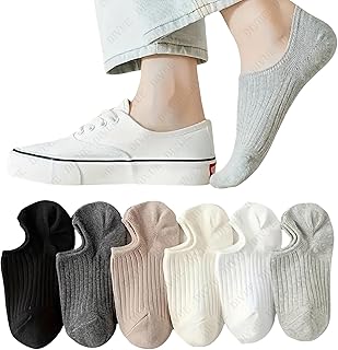 DIVUE Ankle Length No Show Socks for Men & Women | 6 Pair Multi Color Combo Pack | Soft Cotton Stretch Fabric | Breathabl...