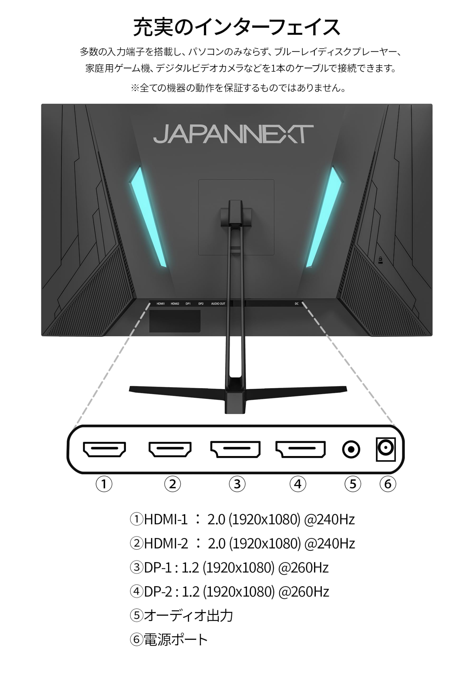 JAPANNEXT 260Hz モニター 24.5インチ Amazon.co.jp: JAPANNEXT JN-V245FHDR260AJ HDMI DP HDR 260Hz