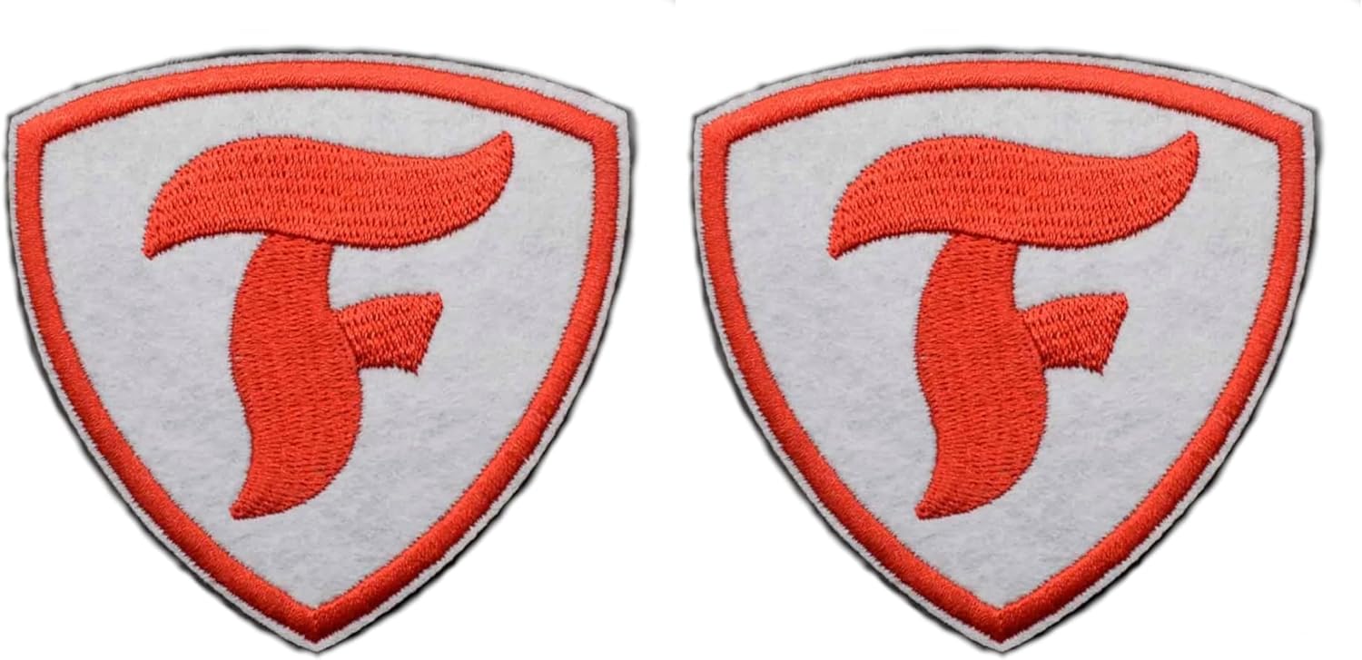Firestone Tire and Rubber F Racing Logo Gas Oil Fuel Mechanic Car Classic 3.2" Iron On Patch for Clothing (Pack of 2)