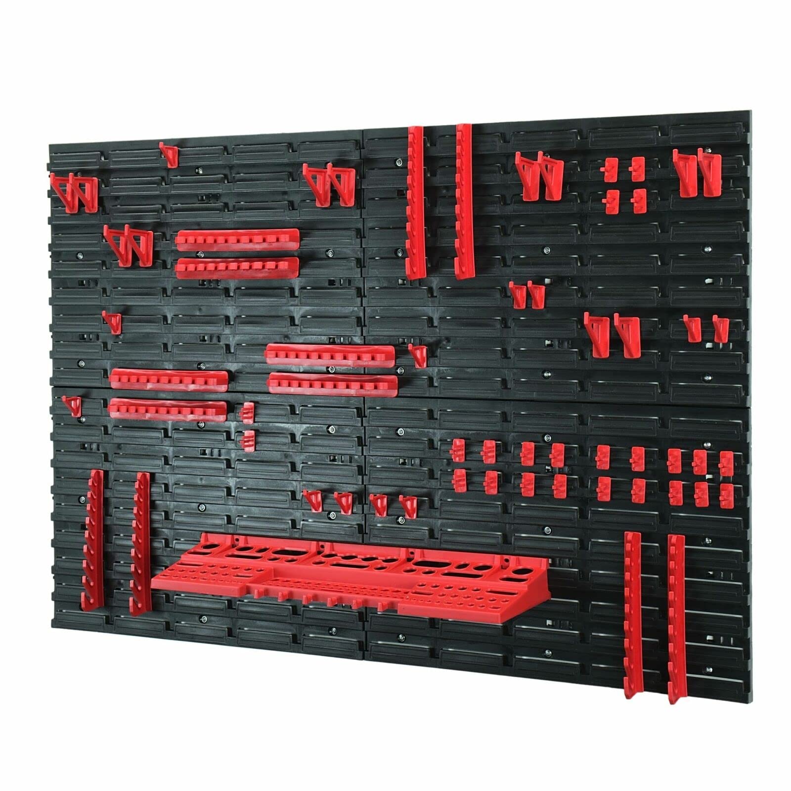 65-częściowy zestaw ścian narzędziowych 1152 x 780 mm ściana warsztatowa regał warsztatowy ściana perforowana z uchwytami na narzędzia do warsztatu, systemu magazynowego, wyposażenie warsztatu,