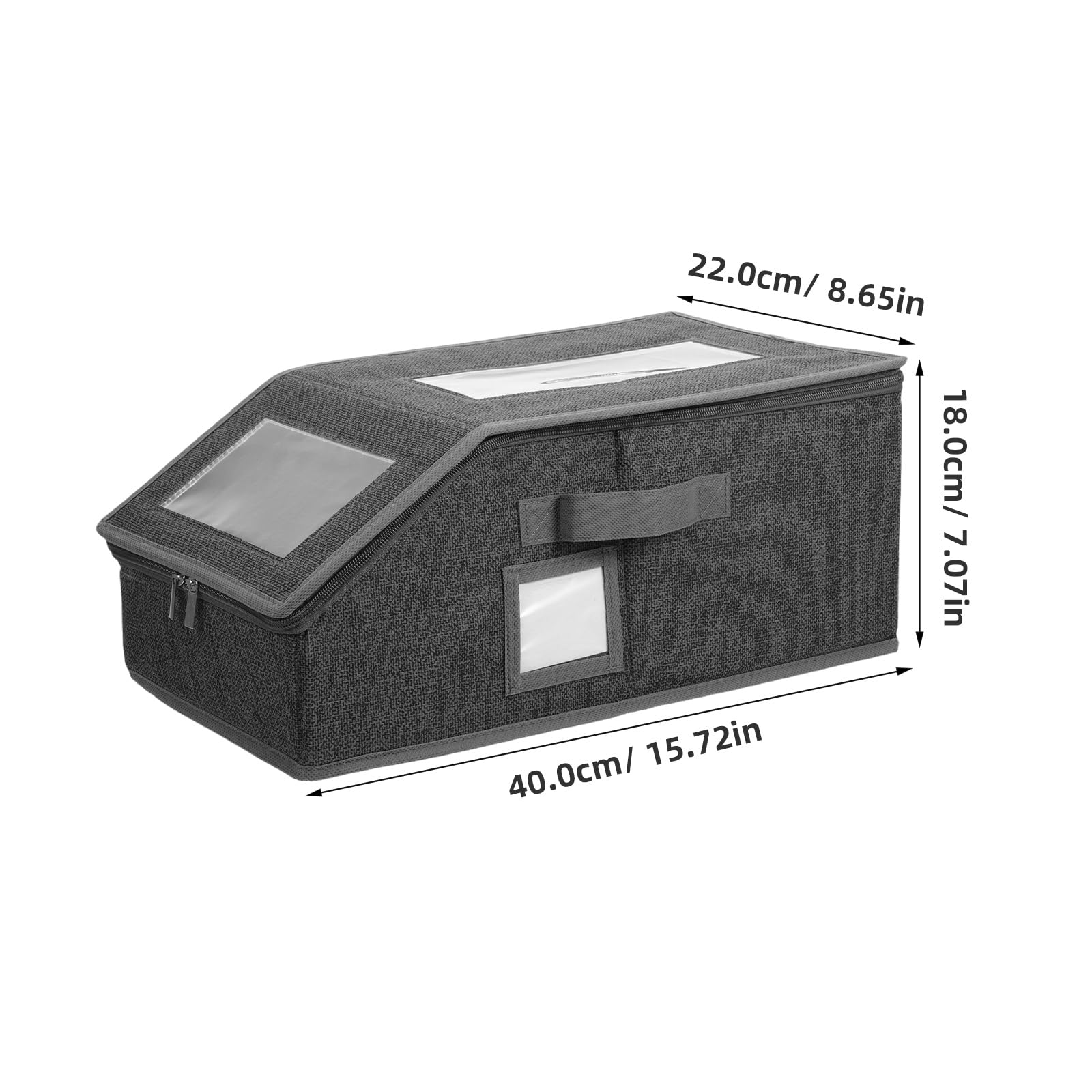 Luxshiny Scatola Porta Cappelli da Baseball Pieghevole 2 Pezzi Pvc | Impilabile, Finestra Trasparente e Maniglia Laterale, Chiusura a Zip e Tasca Portanome