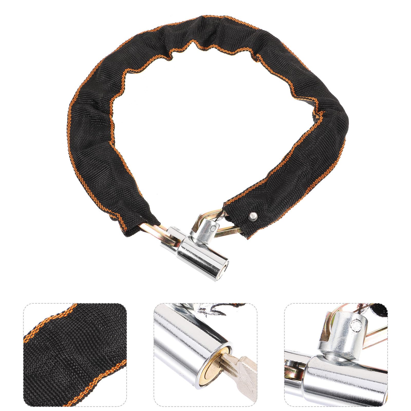 YARNOW antivol vélo serrures à vélo Serrure à chaîne de Porte Serrure à Combinaison Alarme Anti vol verrou Portable Bike Lock Cadenas vélo antivol chaîne de vélo antivol Chiffon Silver