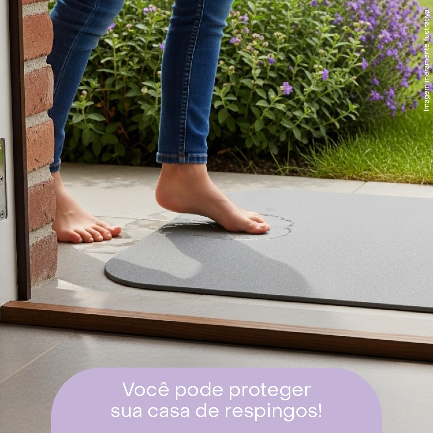 LYOR - Alfombrilla de Piedra de diatomita para baño, Color Gris, 23.6 x 15.4 Pulgadas