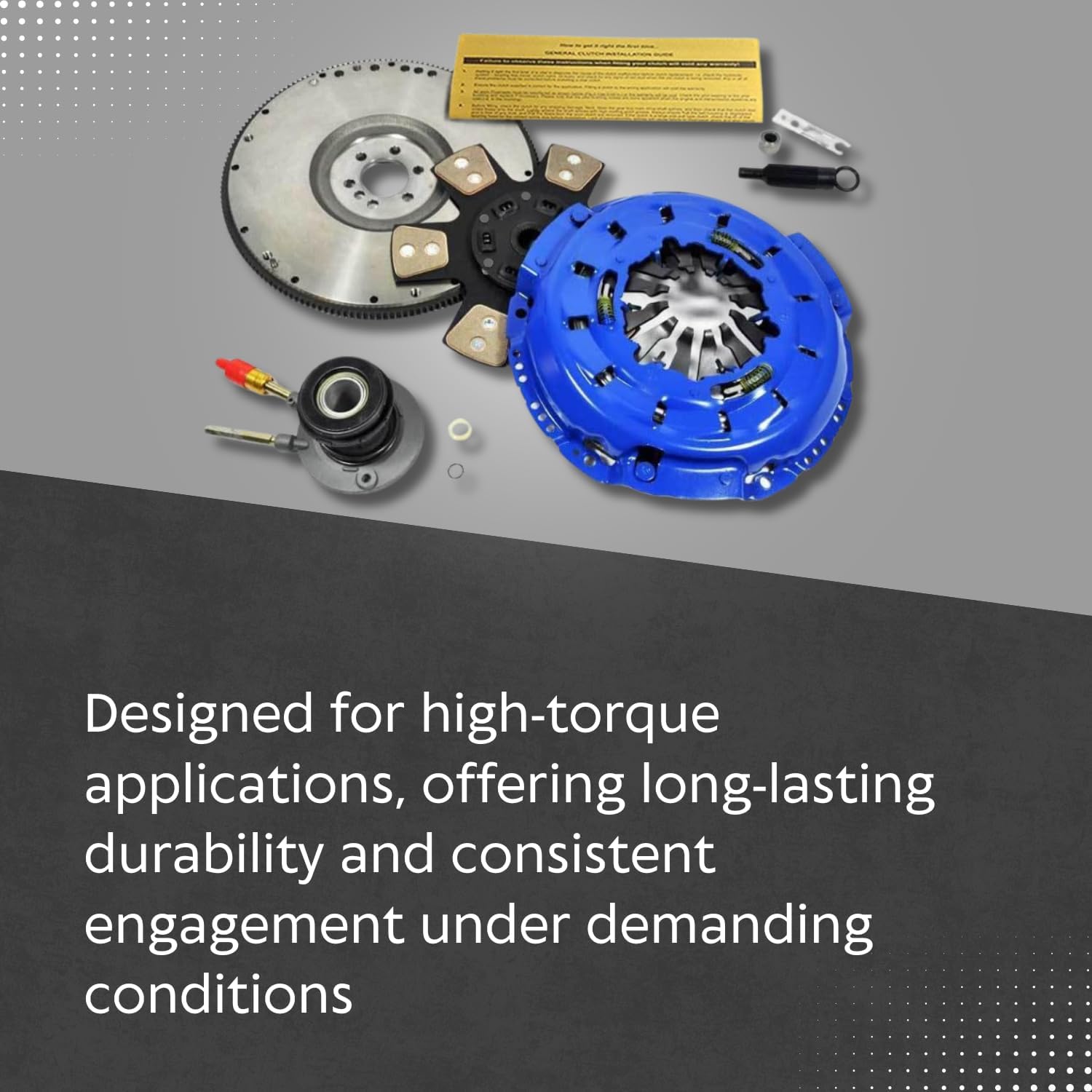 EFT SA Stage 3 Clutch Kit With Slave Cylinder And HD Flywheel For 1998-2002 Camaro Z28 SS Firebird 5.7L LS1-6 Puck Copper Ceramic Disc For Better Performance & Durability - 12 Month Brand Warranty