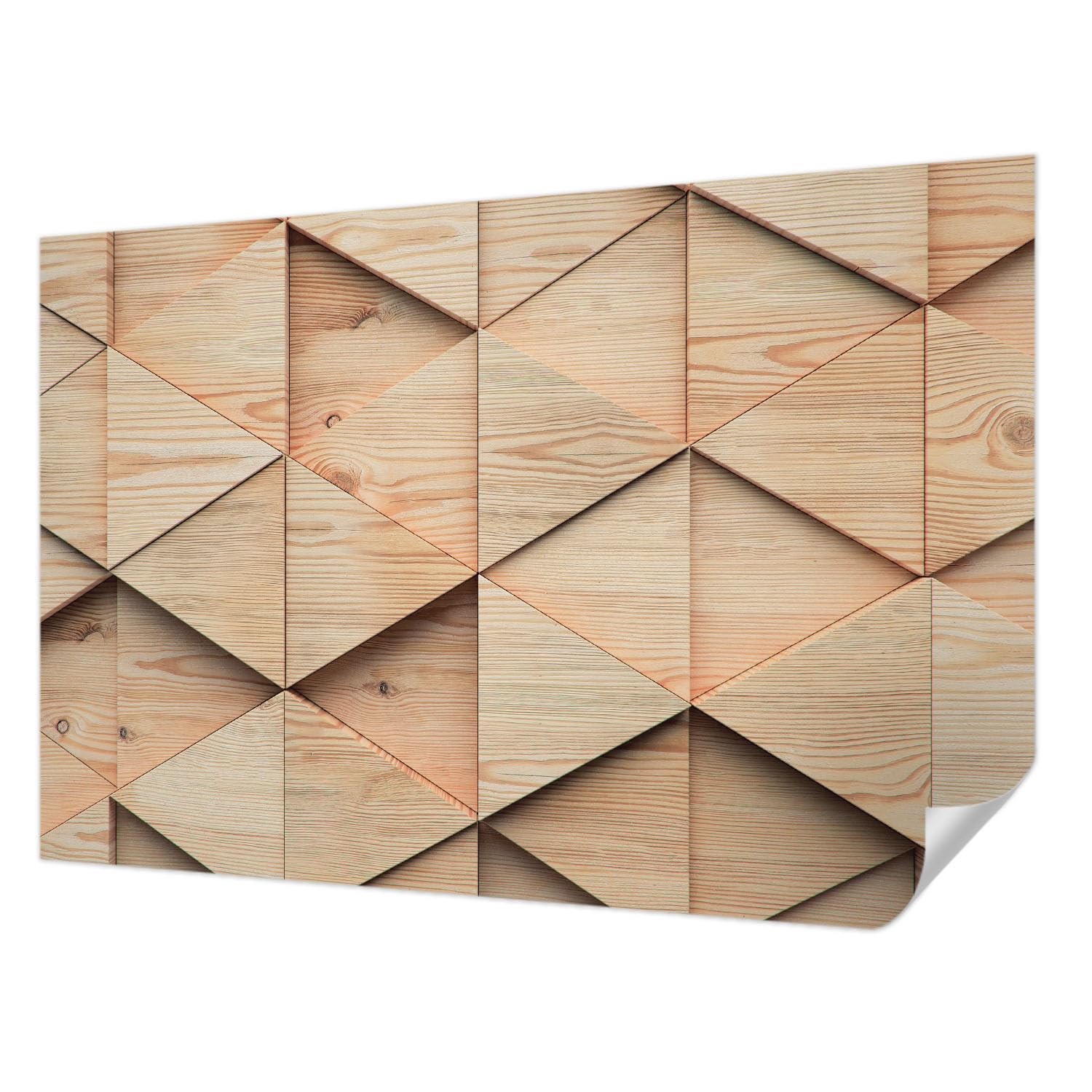 Papier peint adhésif mosaïque en bois Tulup pour créer une décoration chaleureuse