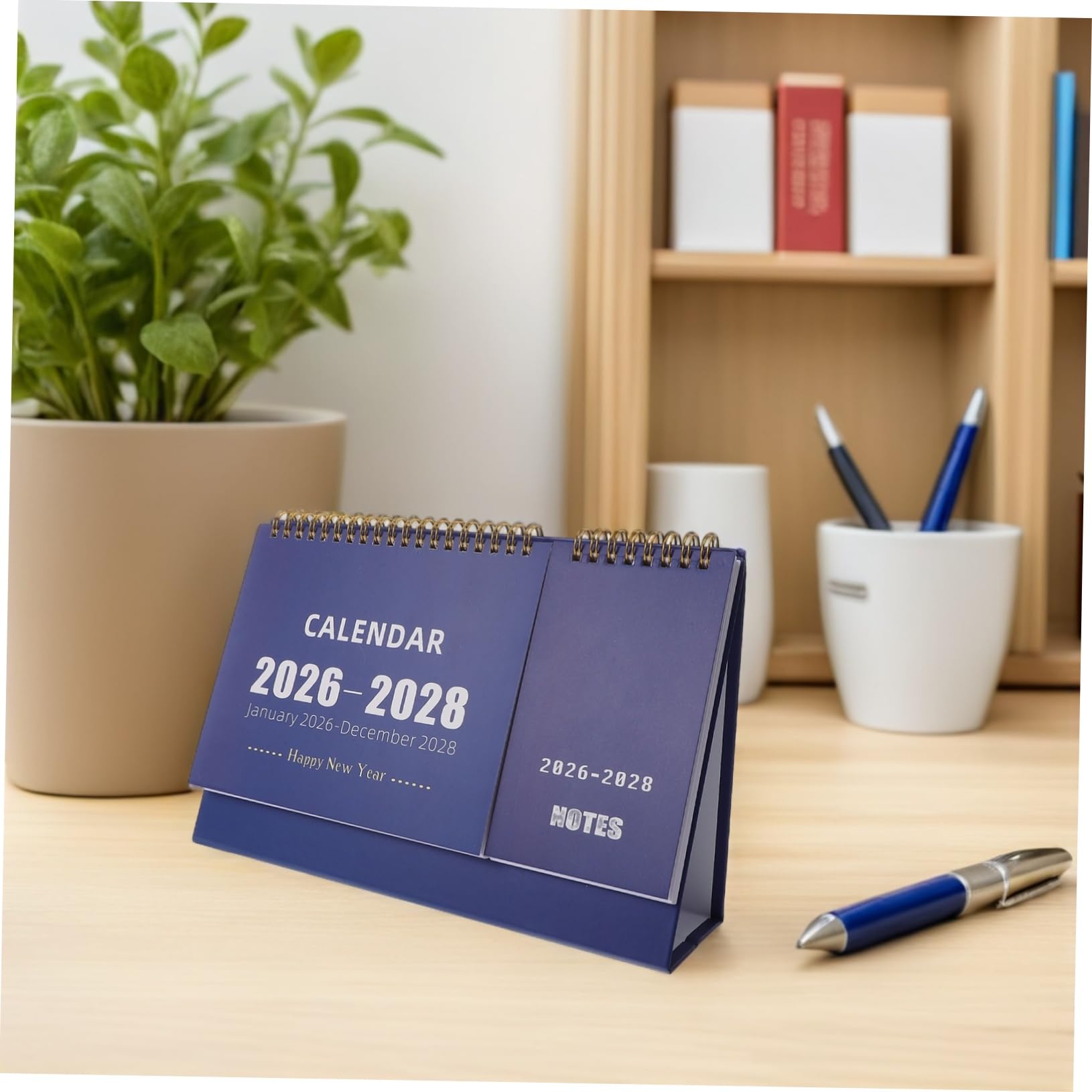 NUOBESTY 2 Piezas Calendario de Escritorio Planificador Diario y Mensual para Oficina Estudio Diseño Elegante y Versátil