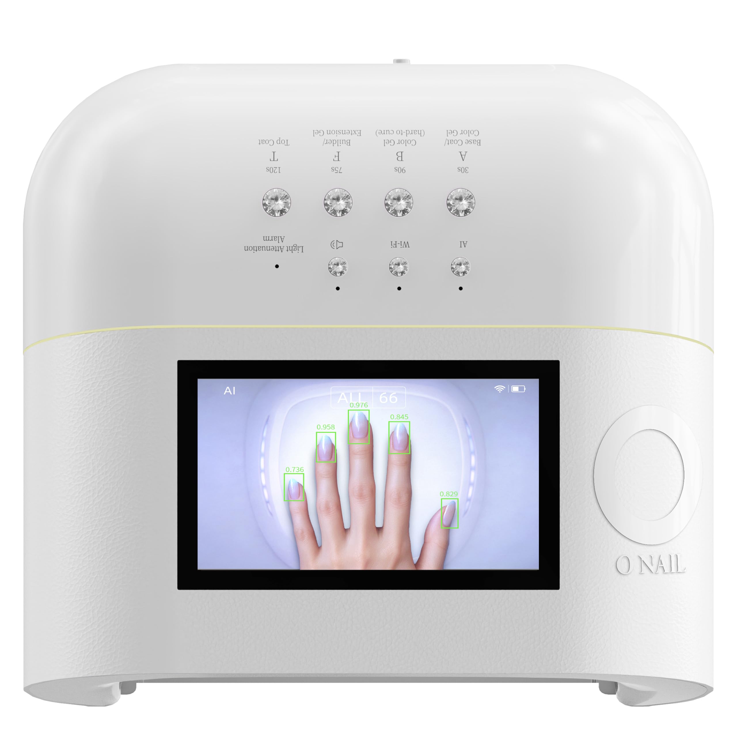 UV Lampe für Gelnägel - O NAIL SUNX PRO MAX mit AI-Präzisionsscan, HD Display, 109 LEDs, 73 Wh Akku, 365/405 nm für UV Gel Nagellack & Aufbaugel