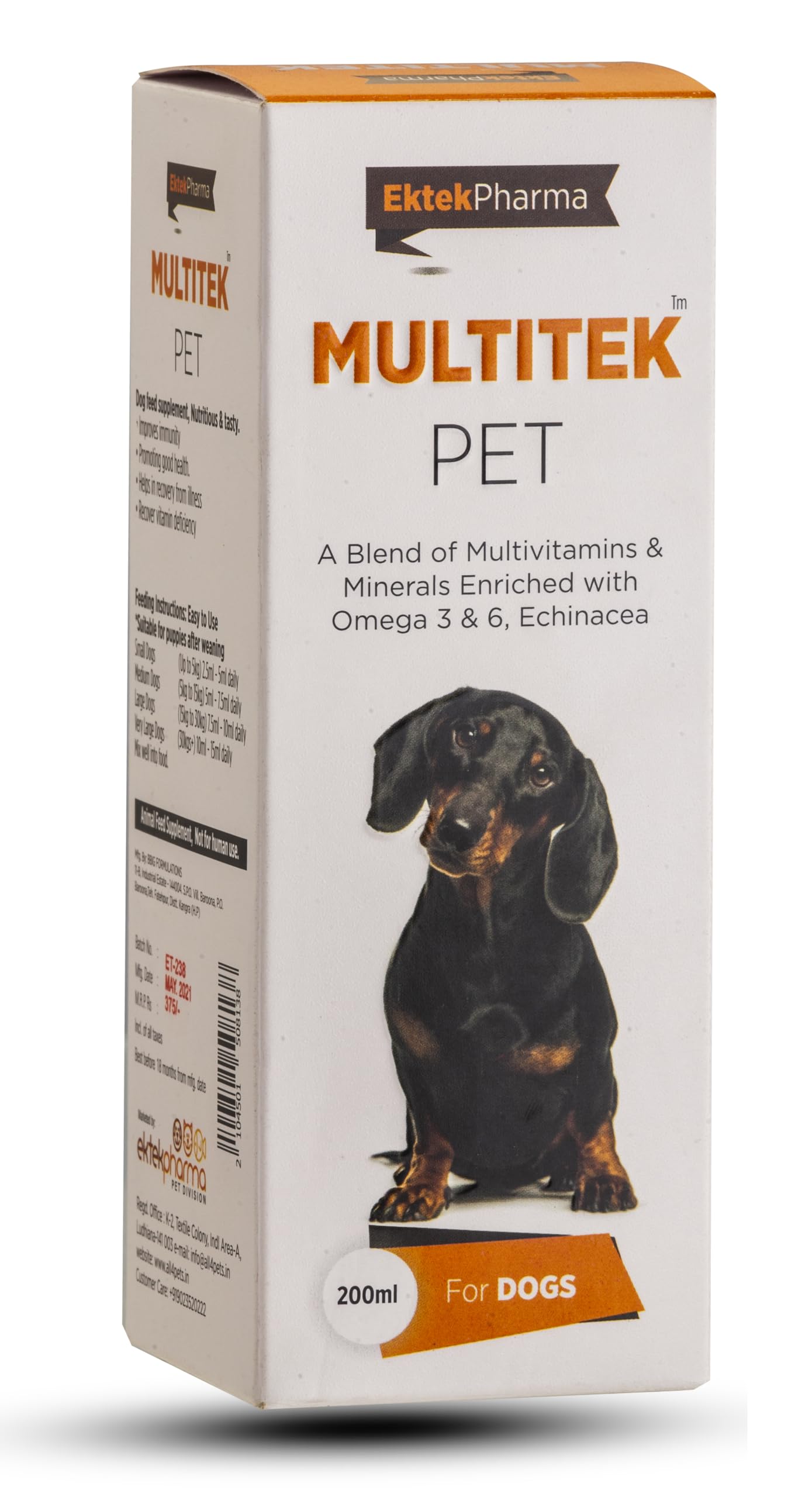MULTITEK PET Syrup 200ML (B0CYX4S2SR) Amazon Price History, Amazon Price Tracker