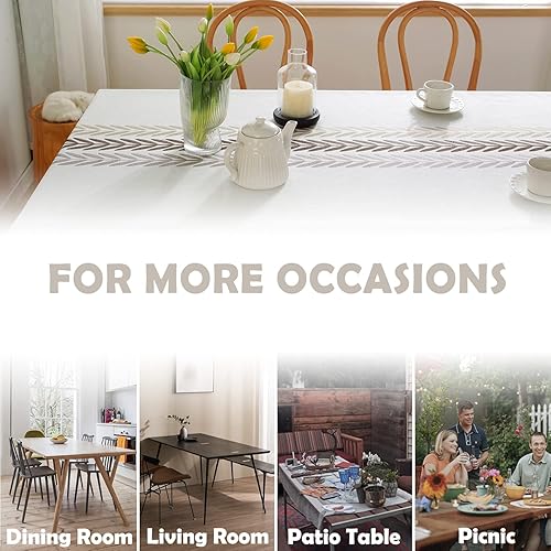 Miniatura 5 de JIALE Mantel Hoja de Vino 55"x55" y 55"x86"