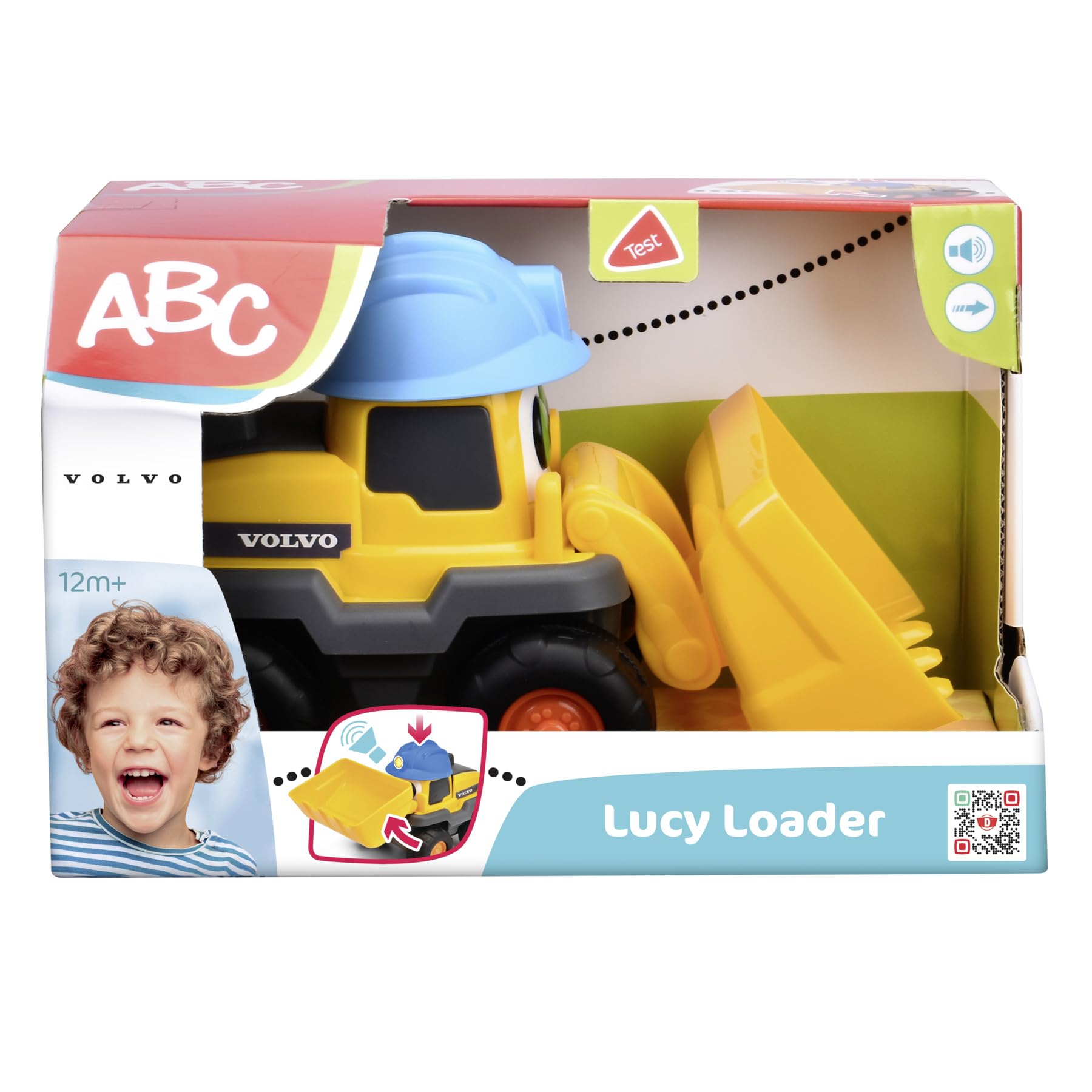 Dickie - ABC Volvo Chargeur Lucie 25cm - Véhicule Premier Âge - Fonctions Sonores - Dès 12 Mois - 204114012