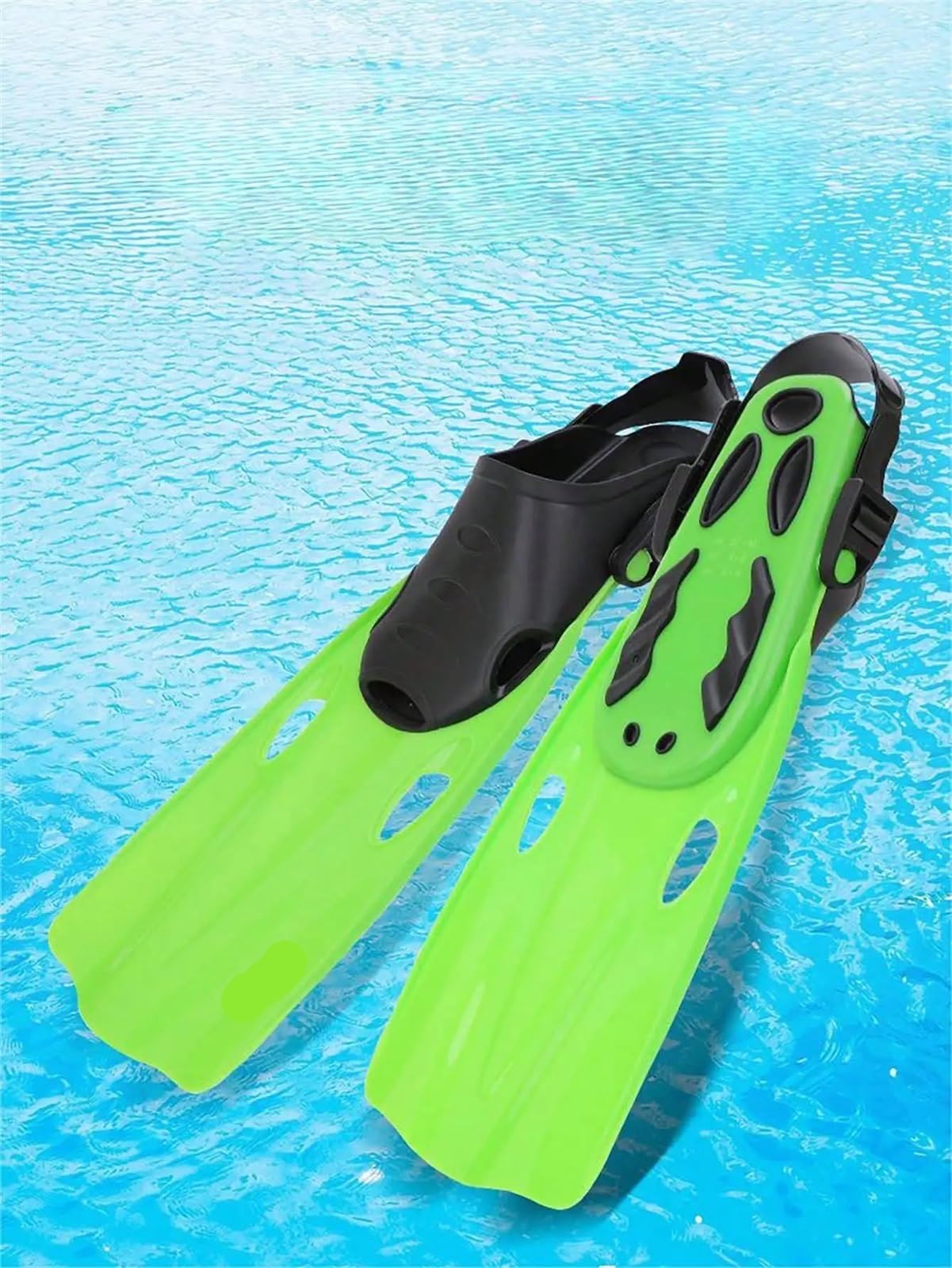 Trainingsflossen Schnorchelflossen, Schwimmflossen mit offener Ferse und verstellbaren Schnallen, Kurze Flossen in Reisegröße for Schwimmen, Tauchen Zum Schwimmen oder Schnorcheln