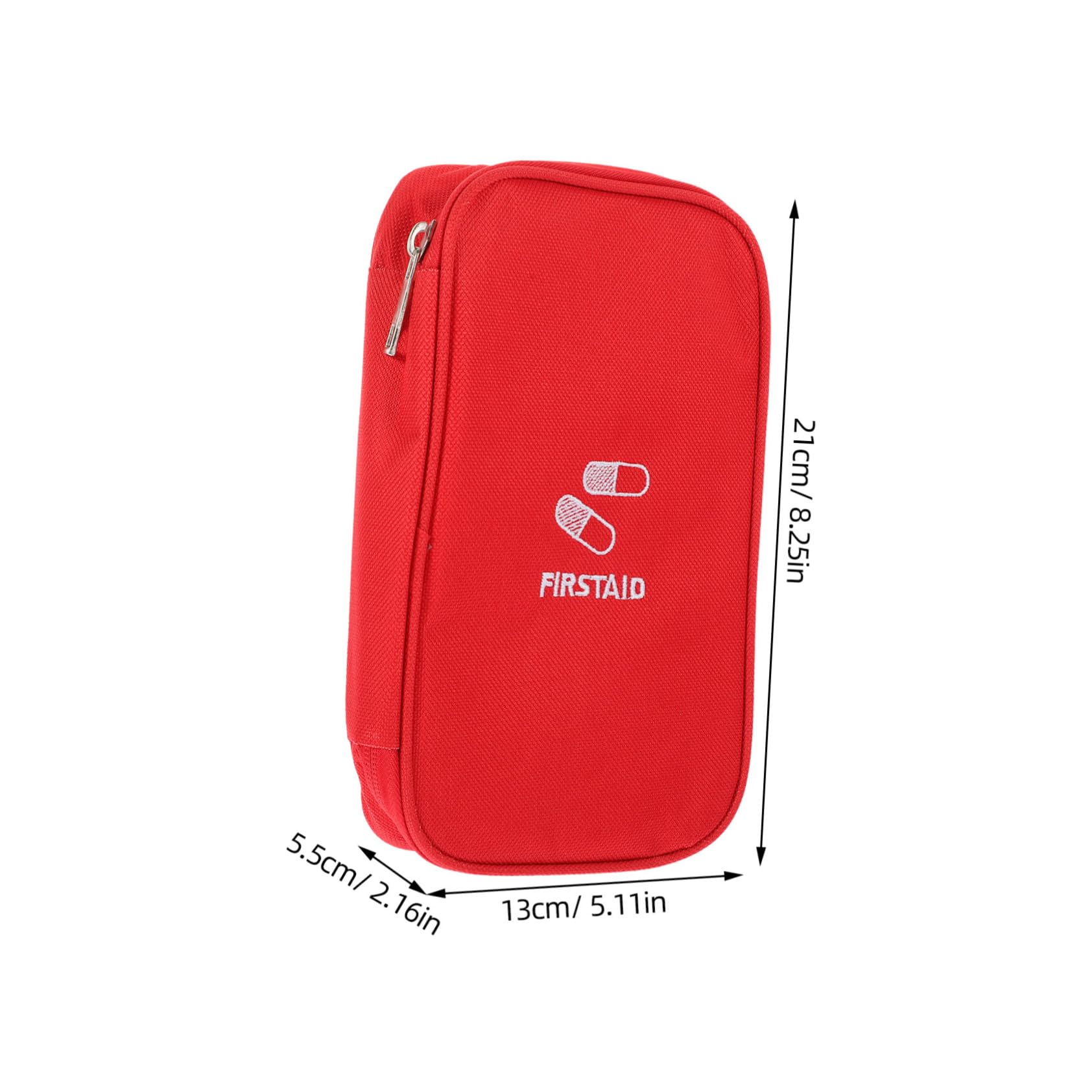 NUOBESTY 5piezas Botiquín De Portátil Bolsa De Vacía Para Camping y Senderismo Grande y Resistente Diseño De Color Rojo