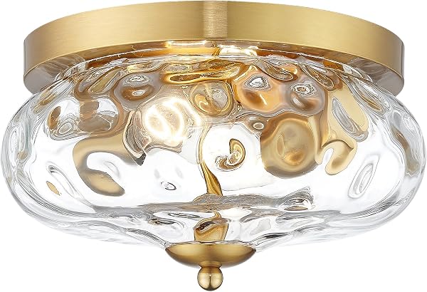 Darkaway Ceiling Light with Water Ripple Glass Shade 6T1F
