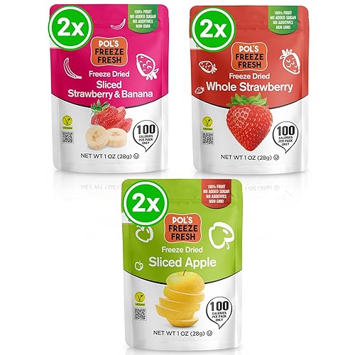 Pol’s Freeze Fresh - 6 Pack Freeze-Dried Fruit Mix –