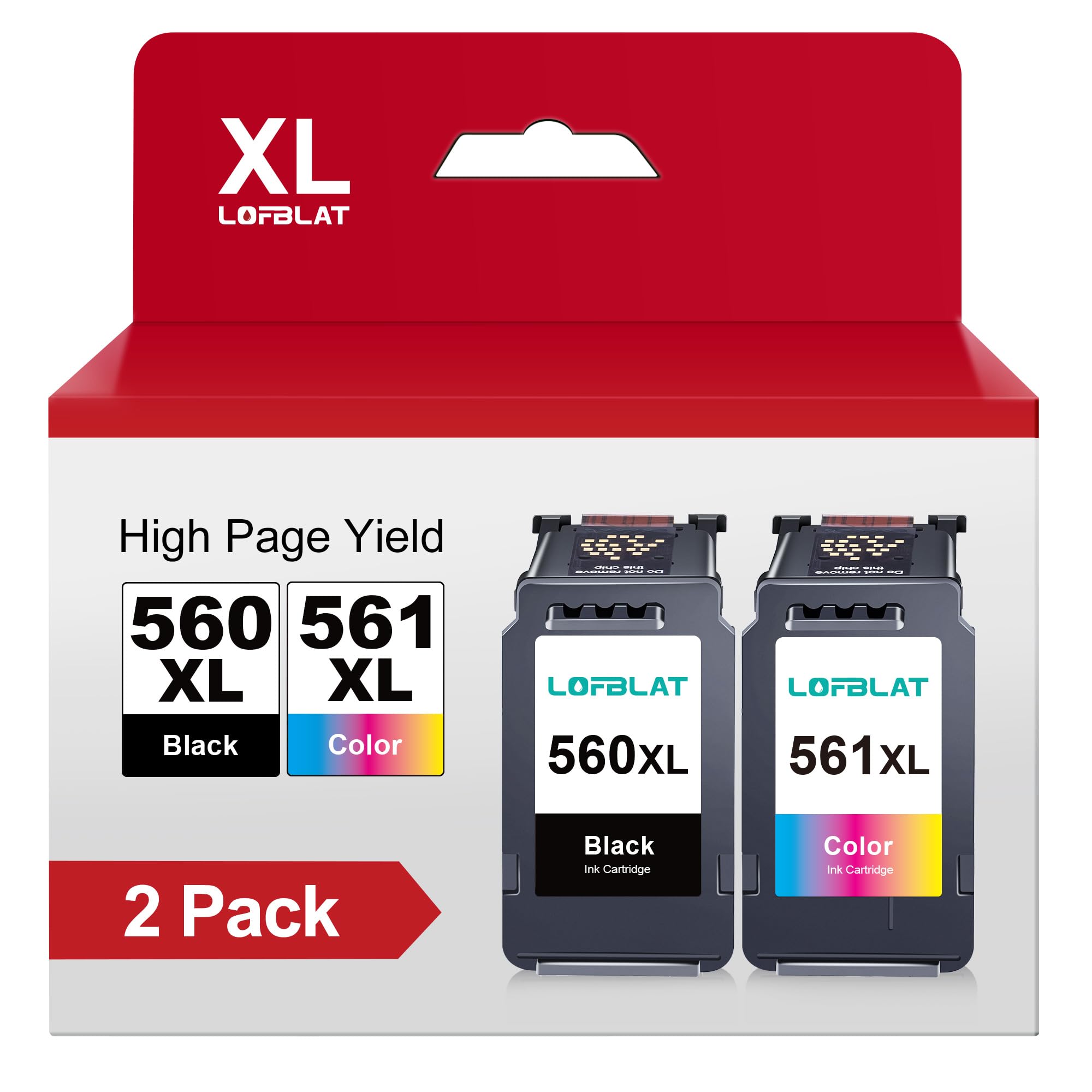 PG-560XL CL-561XL Druckerpatronen Ersatz für Canon Druckerpatronen 560 561 | 560XL 561XL Canon TS5350i Patronen Pixma TS5350i TS5350a TS5351i TS7450i TS7450a Drucker (1 Schwarz 1 Farbe)