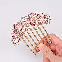 Vista 2 de Peine de pelo con incrustaciones de diamantes de imitación para mujer, accesorio de pasador de horquilla, también regalo perfecto para el día