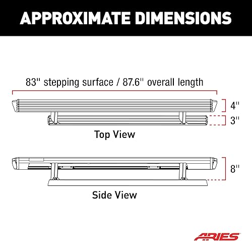 Miniatura 3 de ARIES 3048351 ActionTrac - Estribos retráctiles de 87.6 pulgadas, se adapta a Toyota Tundra Crew Cab
